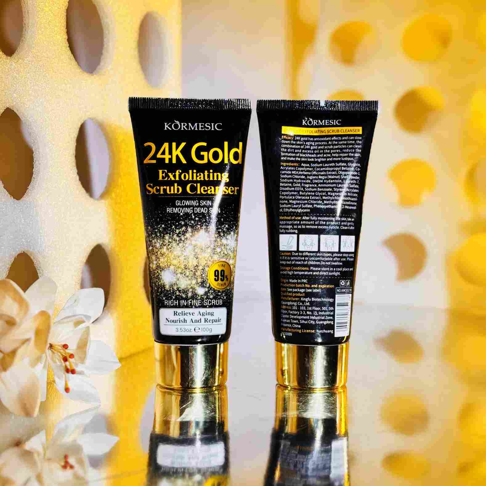 24K Gold Exfoliating Svrum Clranser